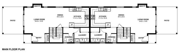 Traditional Floor Plan - Main Floor Plan #126-157