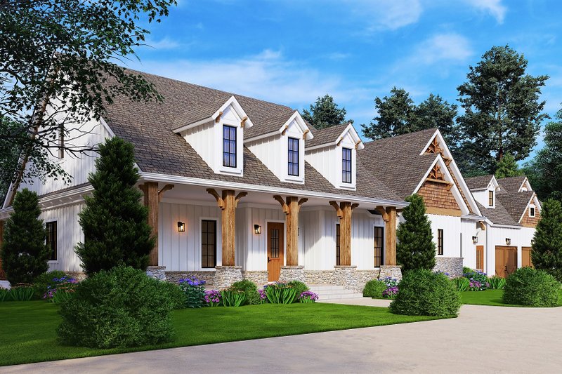 Country Style House Plan - 4 Beds 4.5 Baths 4949 Sq/Ft Plan #54-453