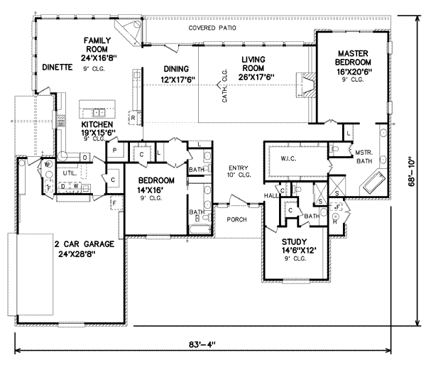 Traditional Floor Plan - Main Floor Plan #65-142
