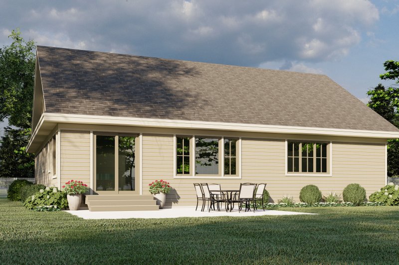 Home Plan - Exterior - Rear Elevation 1 for Ranch House Plan #51-1210 - 3 bed, 2 bath
