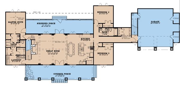 House Design - Country Floor Plan - Main Floor Plan #923-195