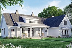 Exterior - Front Elevation 4 for Farmhouse House Plan #51-1171 - 3 bed, 2.5 bath