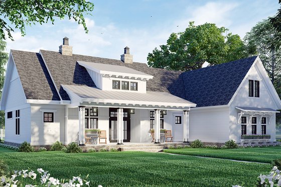 Exterior - Front Elevation 4 for Farmhouse House Plan #51-1171 - 3 bed, 2.5 bath