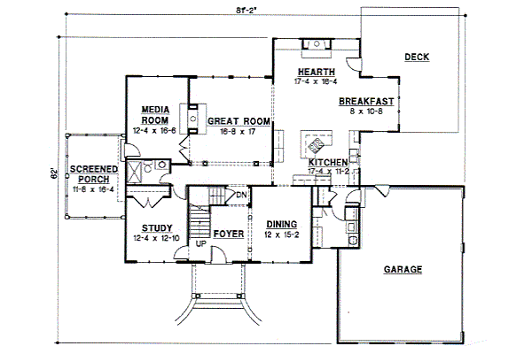Modern Floor Plan - Main Floor Plan #67-601