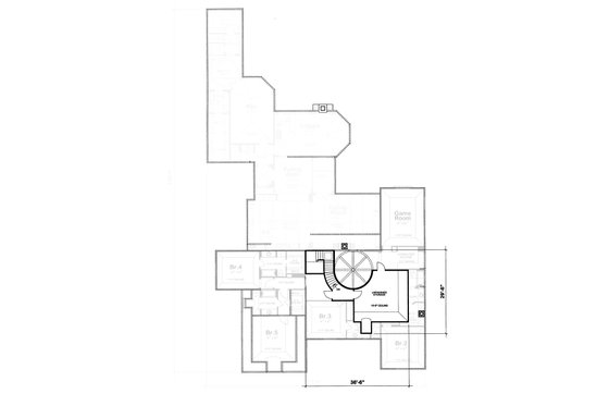 Floor Plan - Other Floor for European House Plan #20-2167 - 5 bed, 7 bath
