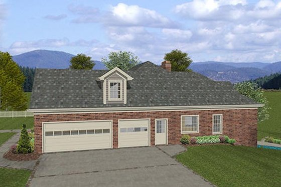 Exterior - Other Elevation for Traditional House Plan #56-577 - 4 bed, 2.5 bath