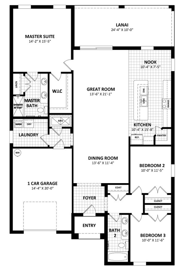 Traditional Floor Plan - Main Floor Plan #1058-247