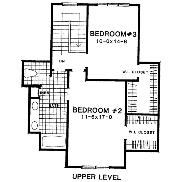 Country Floor Plan - Upper Floor Plan #322-121