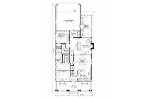 Country style home, cottage design, main level floor plan