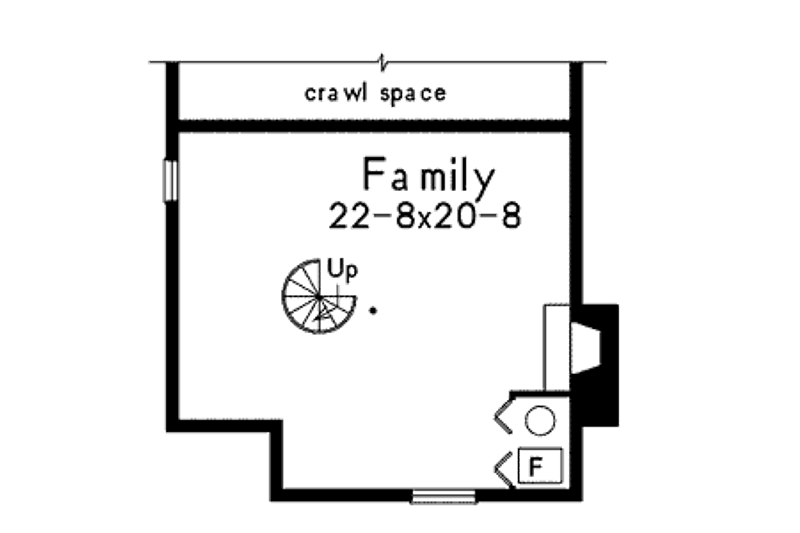 Architectural House Design - Floor Plan - Lower Floor for Cottage House Plan #57-498 - 3 bed, 2 bath