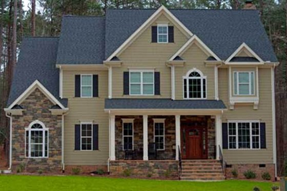 Exterior - Front Elevation 3 for Traditional House Plan #927-32 - 4 bed, 3.5 bath