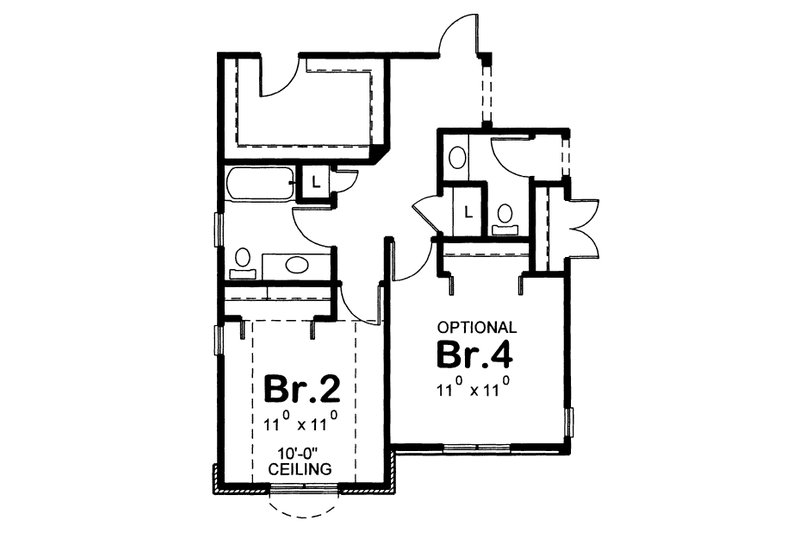 Dream House Plan - Floor Plan - Other Floor for European House Plan #20-1820 - 3 bed, 4 bath
