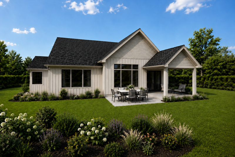 Architectural House Design - Exterior - Rear Elevation for Farmhouse House Plan #48-1226 - 2 bed, 2 bath