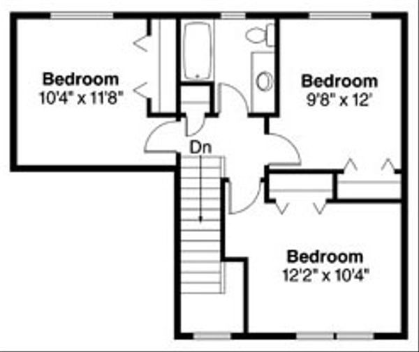 Farmhouse Floor Plan - Upper Floor Plan #124-770