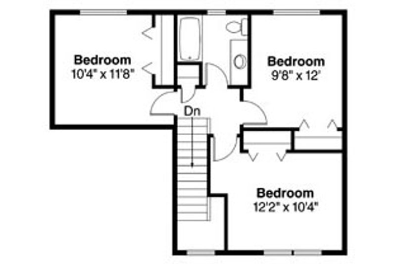 Home Plan - Floor Plan - Upper Floor for Farmhouse House Plan #124-770 - 4 bed, 2.5 bath