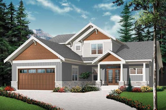 Exterior - Front Elevation 4 for Traditional House Plan #23-2548 - 4 bed, 3.5 bath
