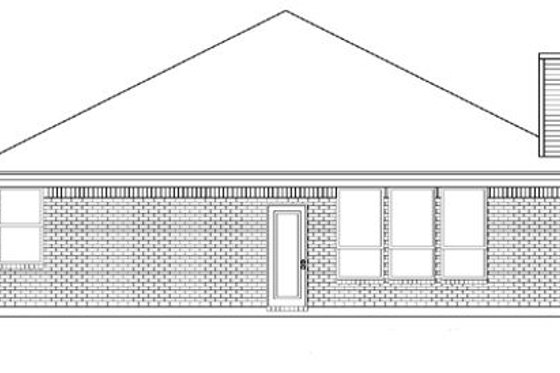 Exterior - Rear Elevation for Traditional House Plan #84-310 - 3 bed, 2 bath