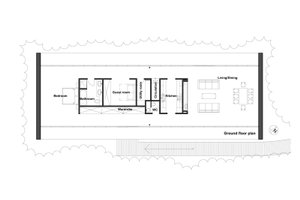 Floor Plan - Main Floor for Modern House Plan #520-4 - 1 bed, 1 bath