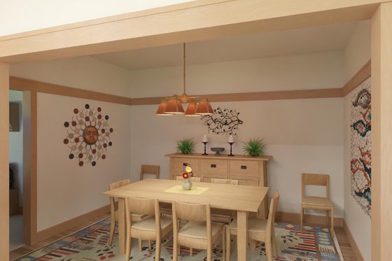 Interior - Dining Room for Craftsman House Plan #1099-4 - 3 bed, 2 bath