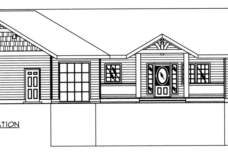 Architectural House Design - Exterior - Front Elevation 3 for Craftsman House Plan #117-1083 - 3 bed, 2.5 bath
