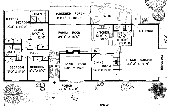 Ranch Floor Plan - Main Floor Plan #312-562