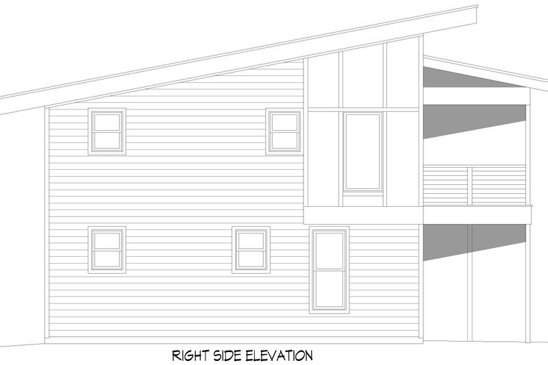 House Blueprint - Exterior - Other Elevation 1 for Contemporary House Plan #932-1116 - 2 bed, 2 bath