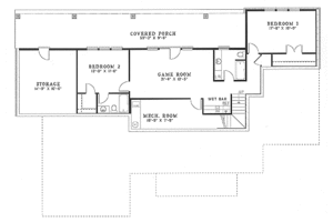 Floor Plan - Lower Floor for Traditional House Plan #17-169 - 3 bed, 3.5 bath