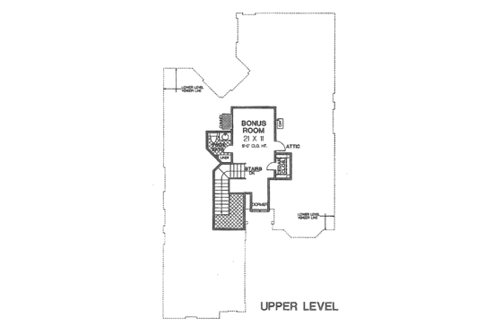 Floor Plan - Other Floor for Tudor House Plan #310-533 - 3 bed, 2 bath