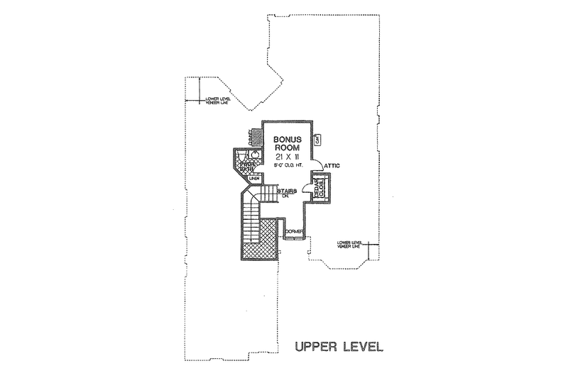 Home Plan - Floor Plan - Other Floor for Tudor House Plan #310-533 - 3 bed, 2 bath
