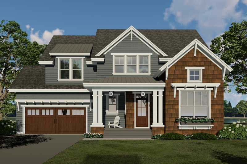 Dream House Plan - Craftsman Exterior - Front Elevation Plan #51-1199