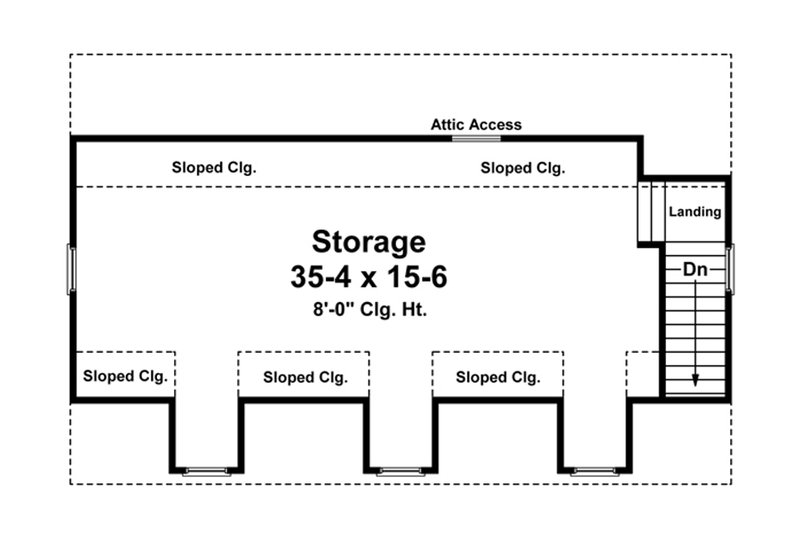 House Blueprint - Floor Plan - Upper Floor for Traditional House Plan #21-337, 0 bath