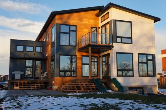 Exterior - Rear Elevation for Modern House Plan #909-1 - 3 bed, 2.5 bath