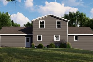 Exterior - Rear Elevation for Country House Plan #1064-114 - 3 bed, 2.5 bath