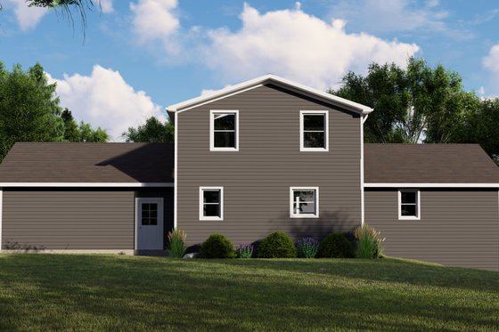 Exterior - Rear Elevation for Country House Plan #1064-114 - 3 bed, 2.5 bath
