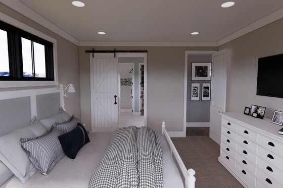 Interior - Master Bedroom 1 for Farmhouse House Plan #51-1324 - 4 bed, 3 bath