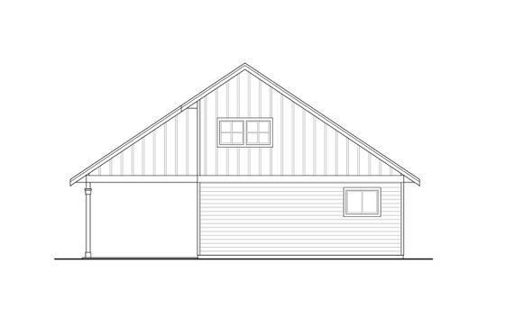 Exterior - Rear Elevation for Traditional House Plan #124-1275, 0 bath