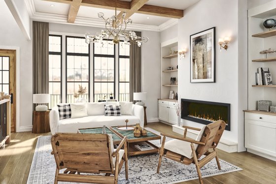 Interior - Family Room for European House Plan #54-718 - 5 bed, 5.5 bath