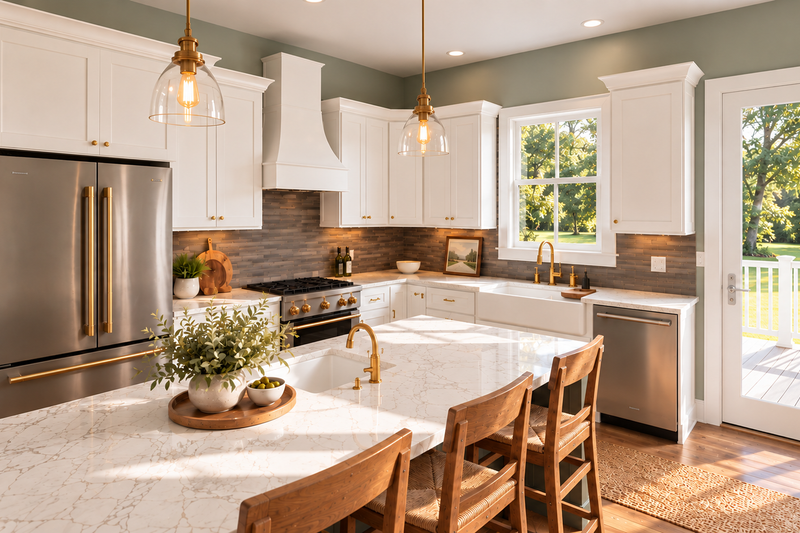 House Design - Interior - Kitchen 1 for Farmhouse House Plan #44-321 - 3 bed, 2 bath