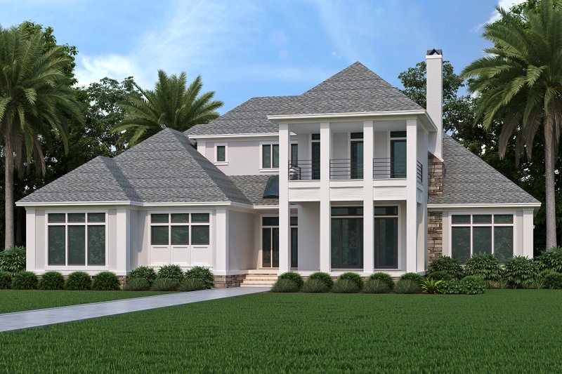 Home Plan - Contemporary Exterior - Front Elevation Plan #45-611