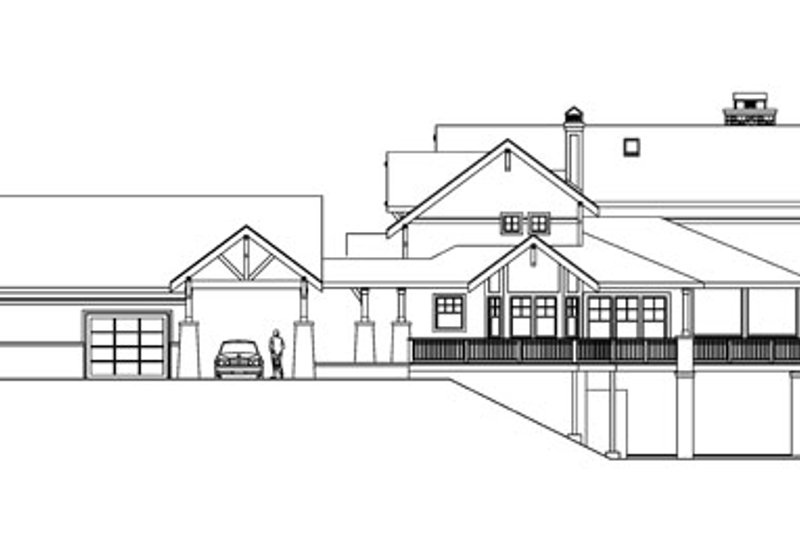 Home Plan - Exterior - Other Elevation 3 for European House Plan #124-586 - 3 bed, 3.5 bath