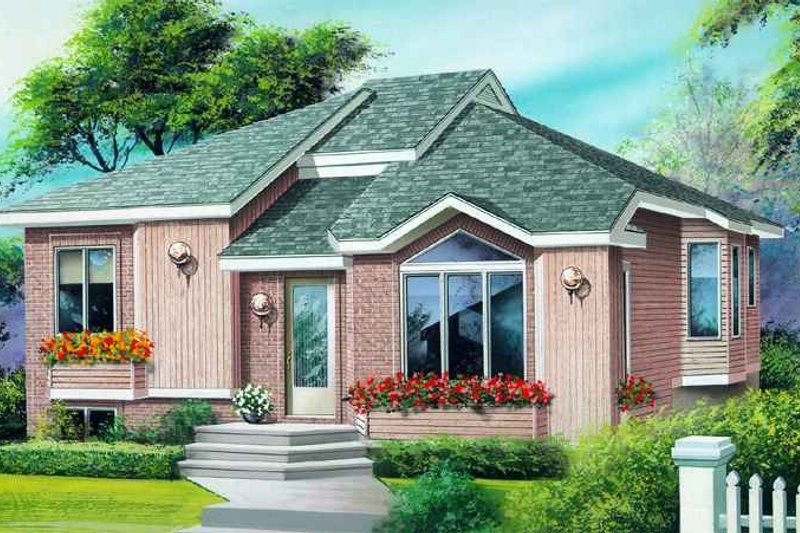 Traditional Style House Plan - 2 Beds 1 Baths 1005 Sq/Ft Plan #25-1153