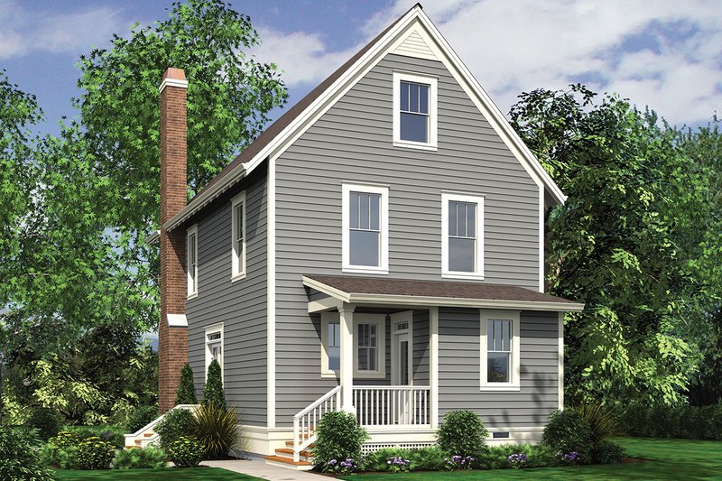 House Blueprint - Exterior - Rear Elevation for Traditional House Plan #48-965 - 3 bed, 3.5 bath