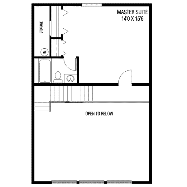 Traditional Floor Plan - Upper Floor Plan #60-326