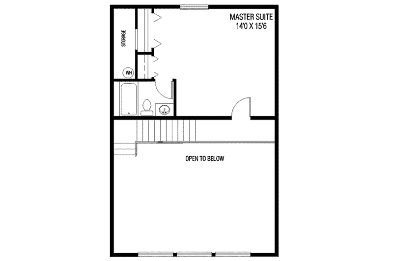 Dream House Plan - Floor Plan - Upper Floor for Traditional House Plan #60-326 - 3 bed, 2 bath
