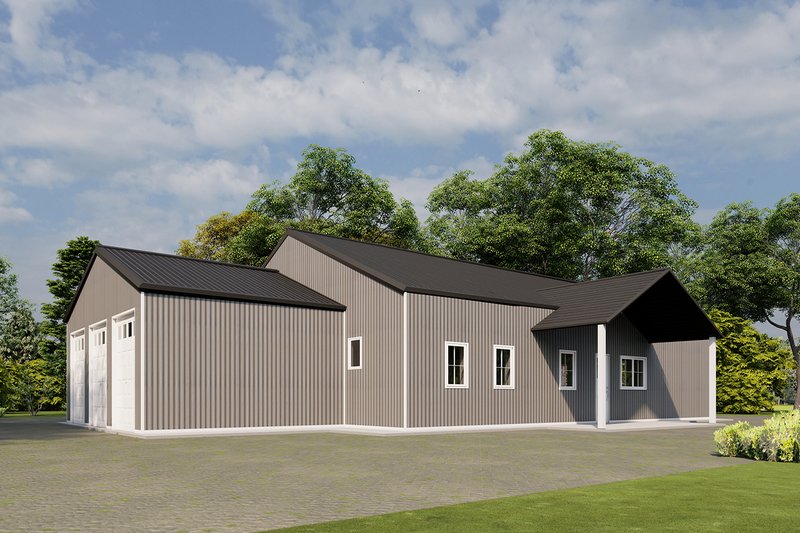 House Design - Exterior - Other Elevation 5 for Barndominium House Plan #1107-5 - 4 bed, 3 bath