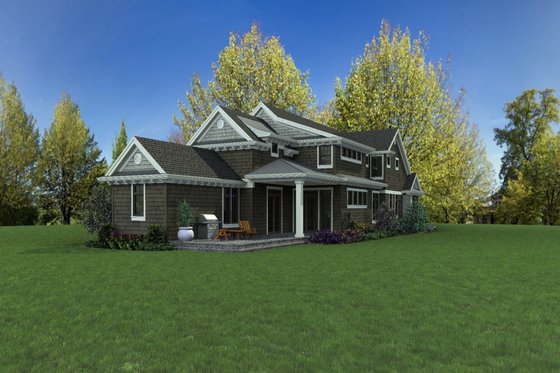 Exterior - Rear Elevation for Craftsman House Plan #48-1007 - 4 bed, 3.5 bath