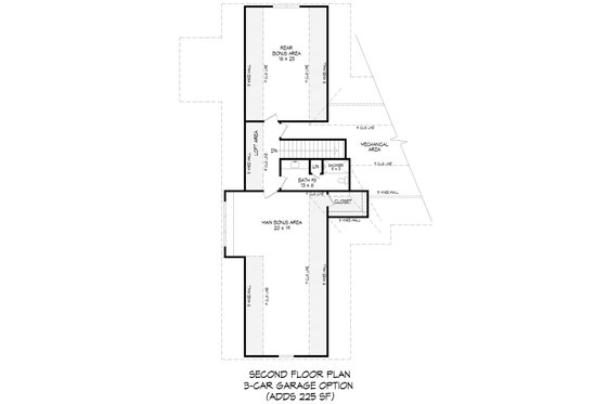 Floor Plan - Upper Floor 1 for Farmhouse House Plan #932-1237 - 3 bed, 3 bath