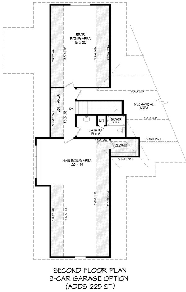 Farmhouse Floor Plan - Upper Floor Plan #932-1237