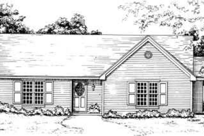 Traditional Style House Plan - 3 Beds 2 Baths 1389 Sq/Ft Plan #30-130