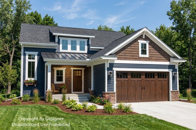 Exterior - Front Elevation 2 for Farmhouse House Plan #51-1523 - 3 bed, 3.5 bath